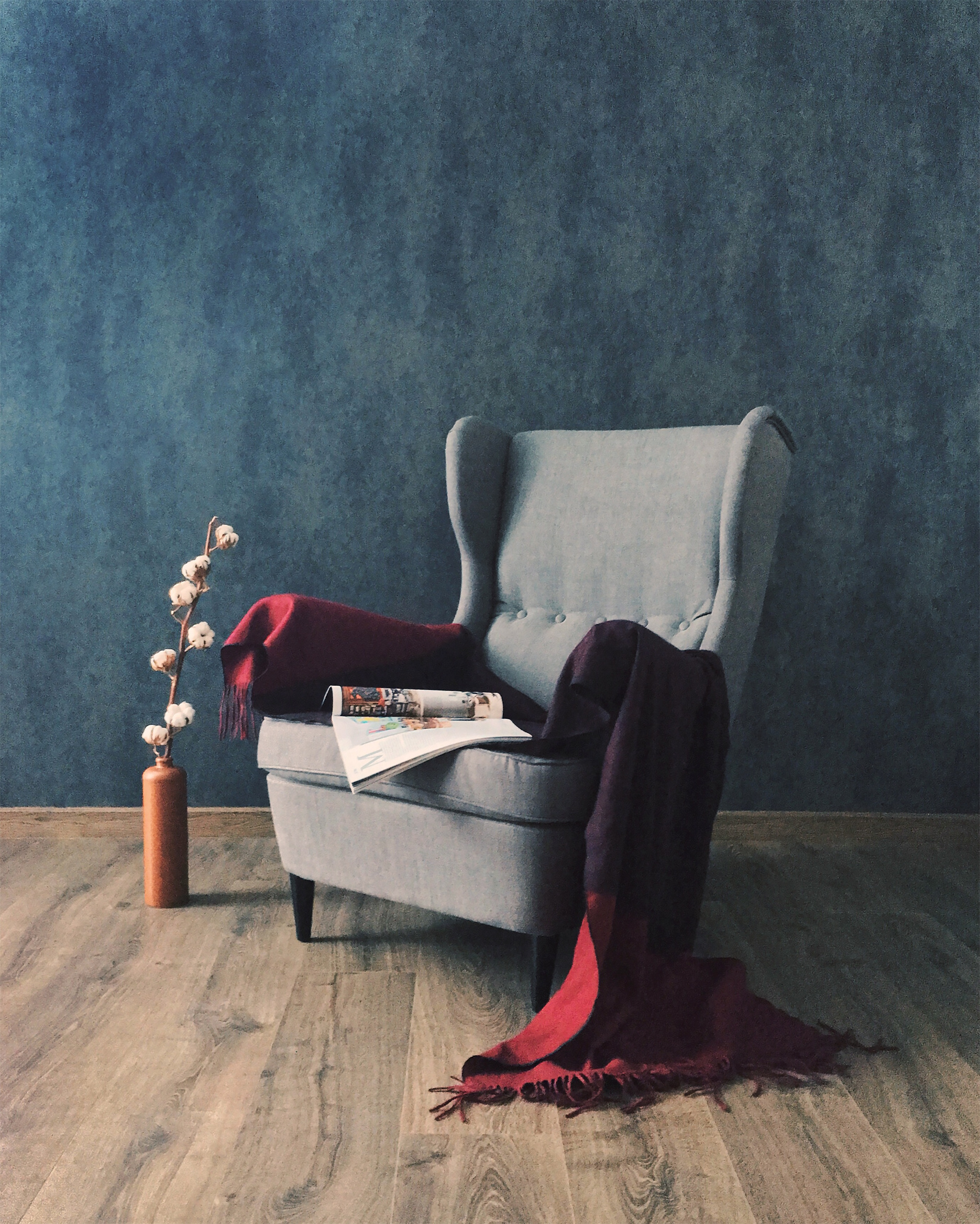 Upholstered Chair with Decorations